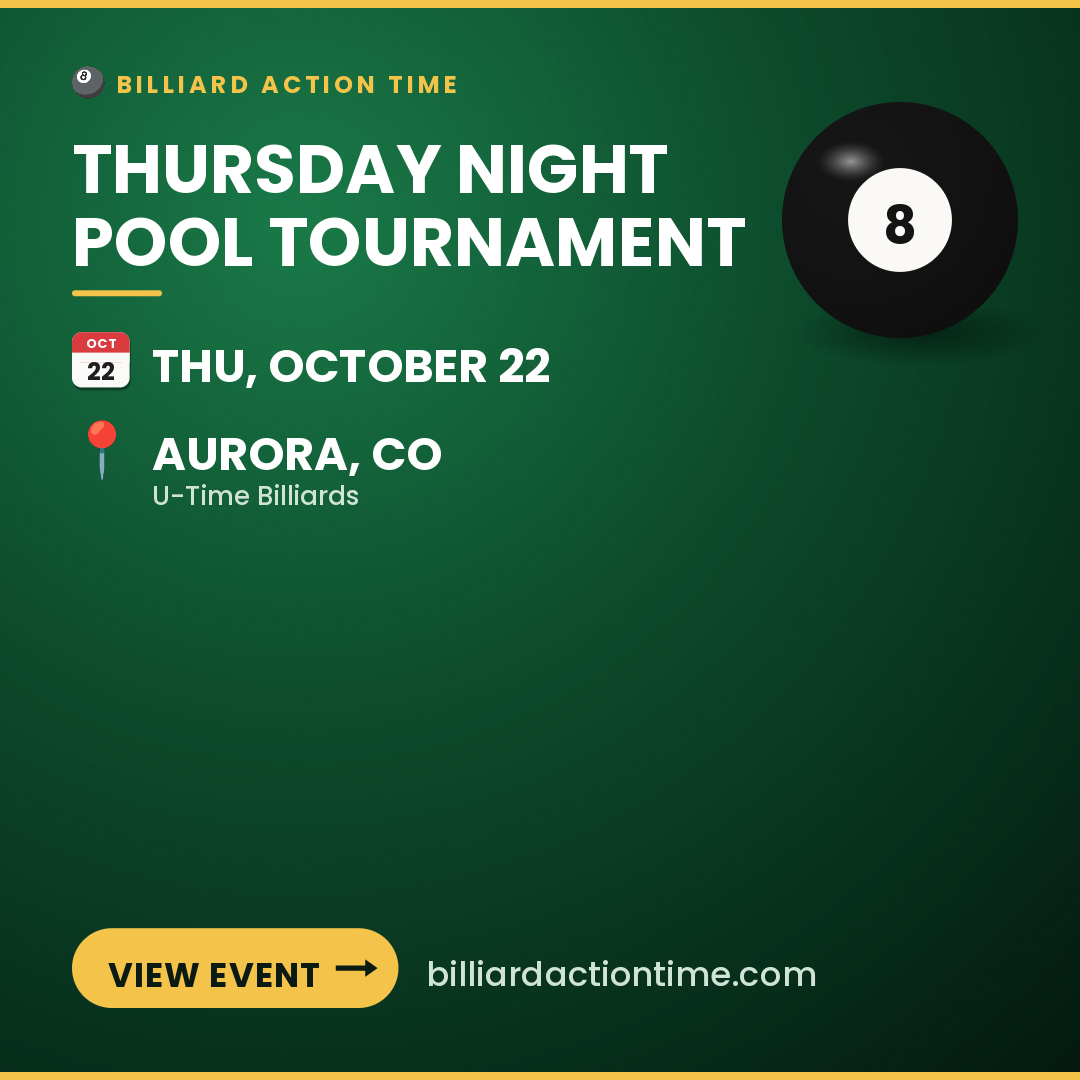 Share card for Thursday Night Pool Tournament