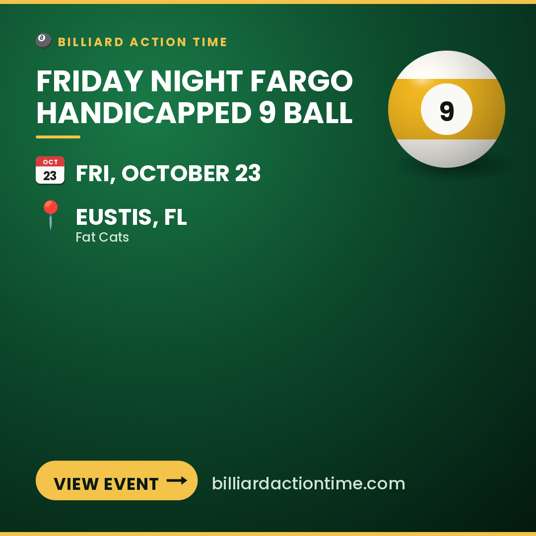 Share card for Friday Night Fargo Handicapped 9 Ball