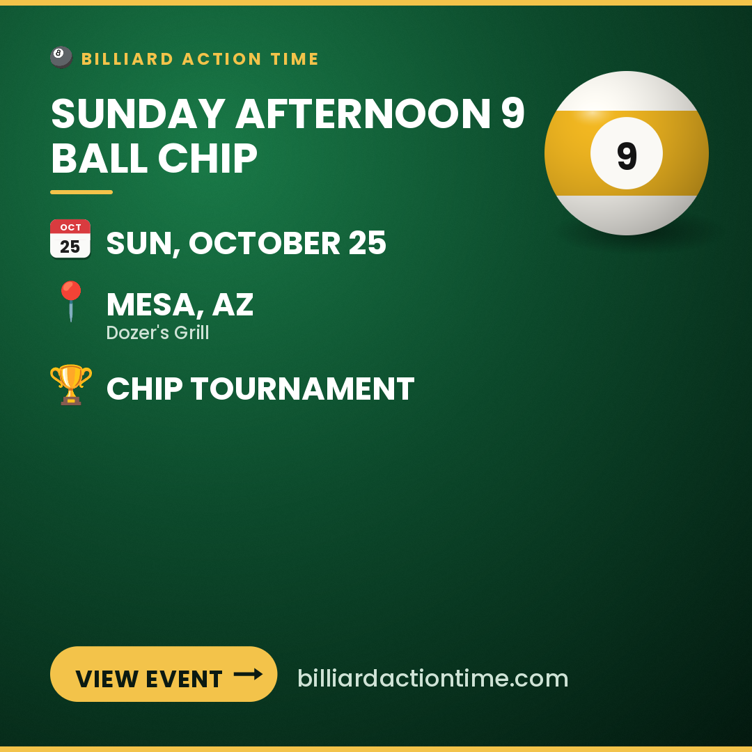 Share card for Sunday Afternoon 9 Ball Chip