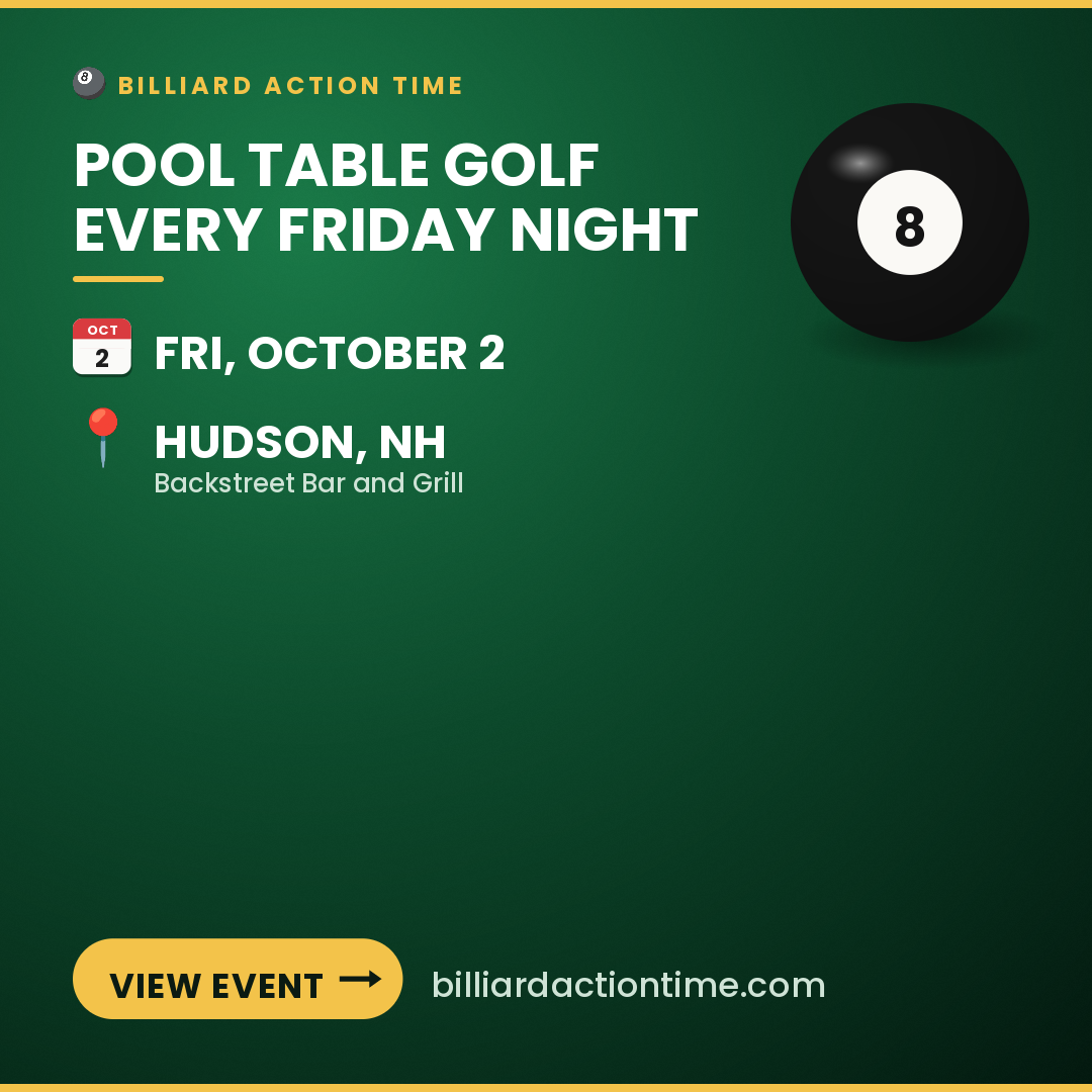 Share card for Pool Table Golf Every Friday Night