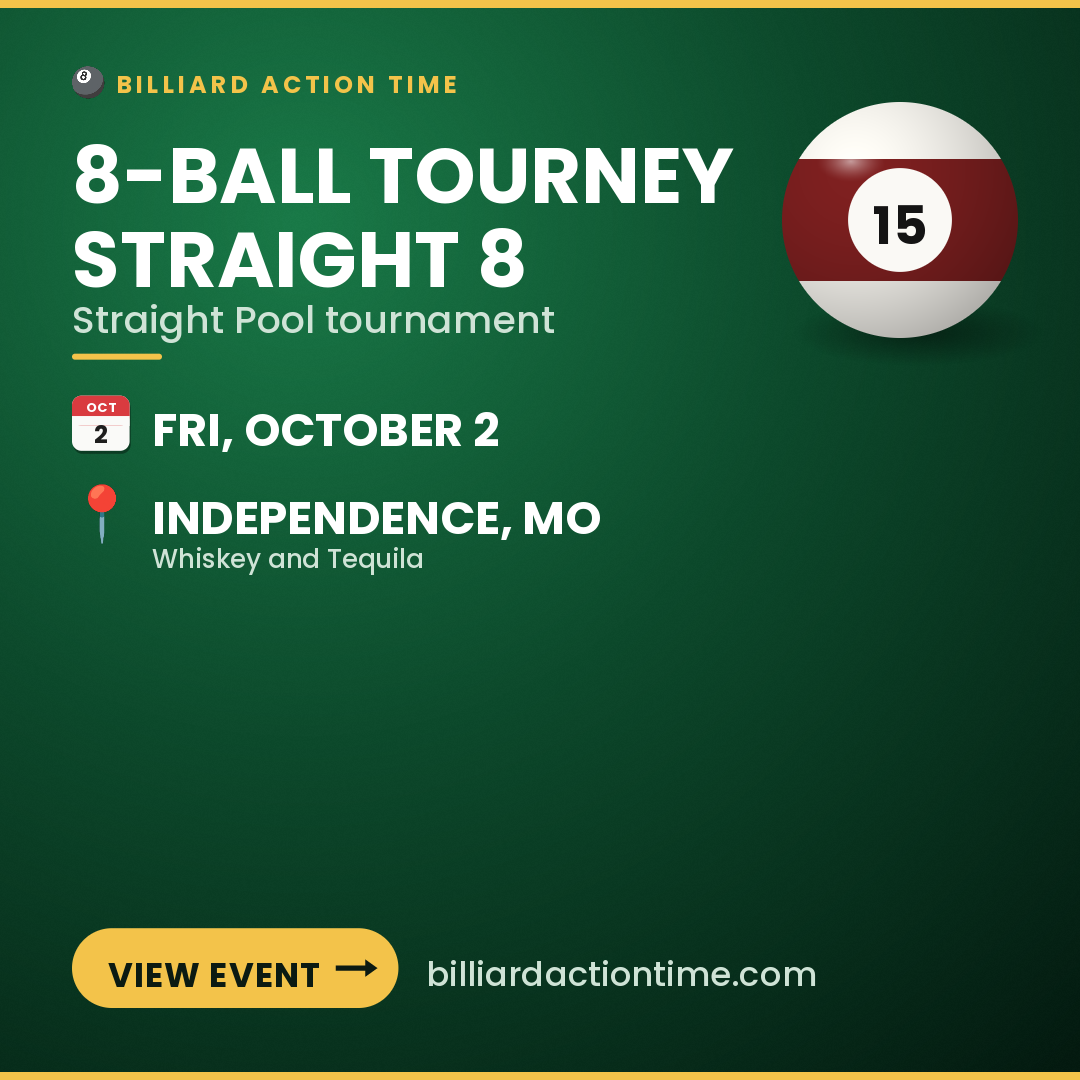 Share card for 8-ball tourney straight 8