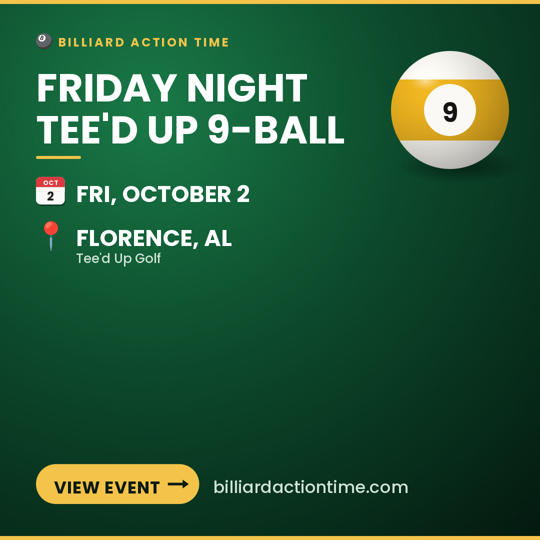 Share card for Friday Night Tee'd Up 9-Ball