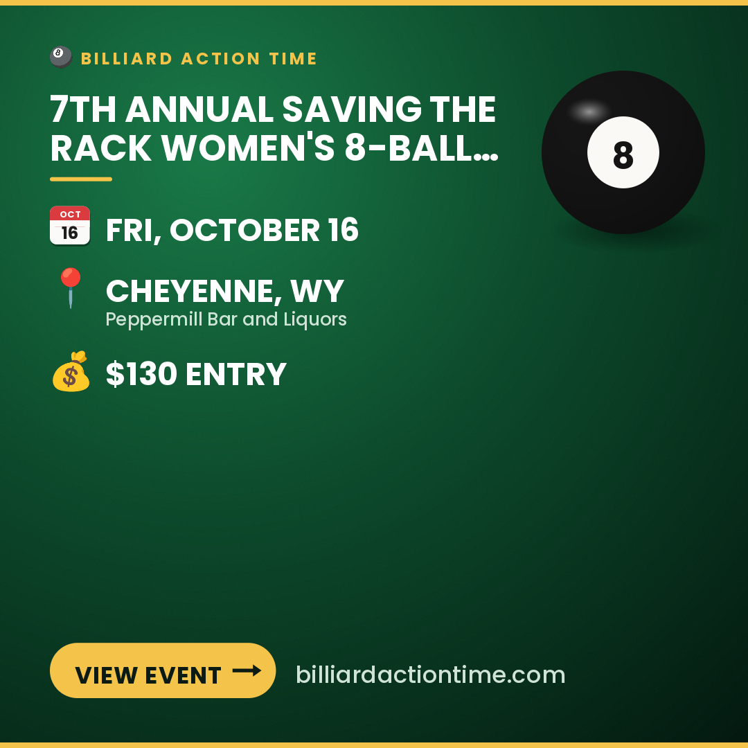 Share card for 7th Annual Saving the Rack Women's 8-Ball Classic
