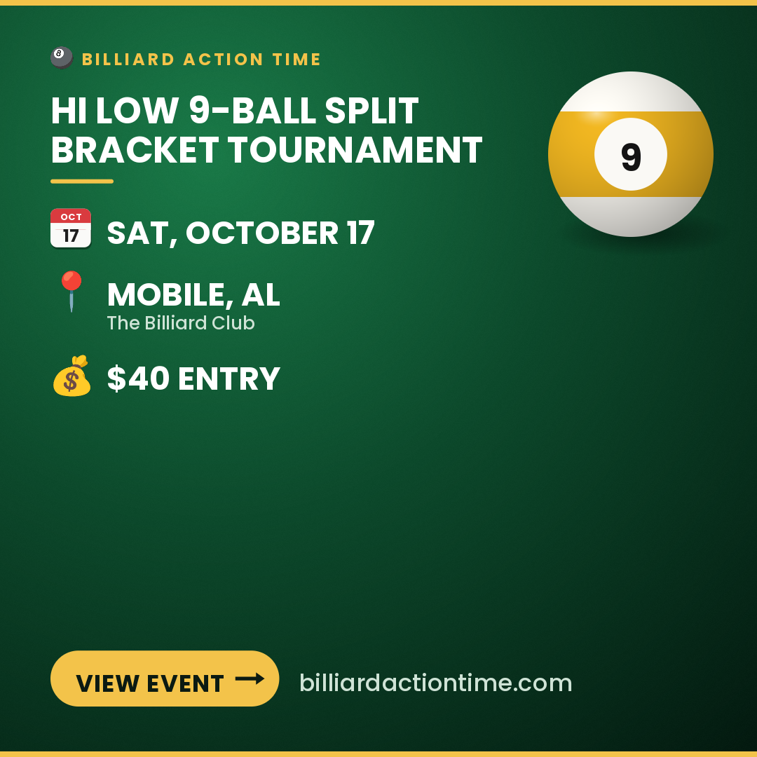 Share card for Hi Low 9-Ball Split Bracket Tournament
