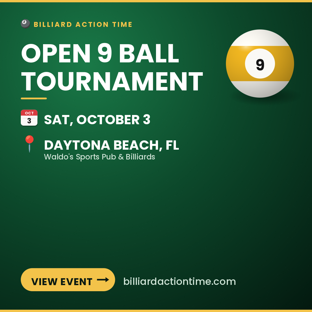 Share card for Open 9 Ball Tournament