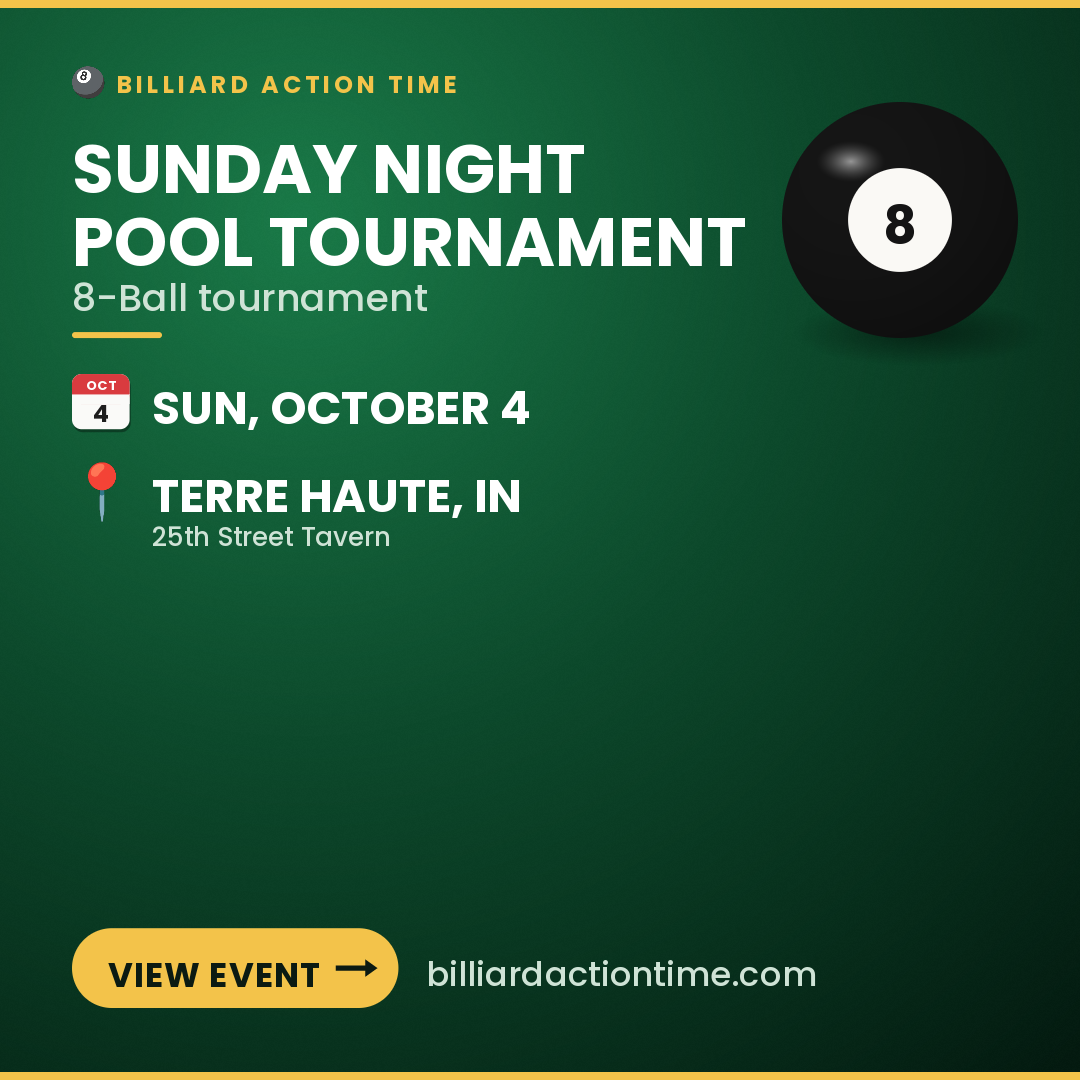 Share card for Sunday Night Pool Tournament