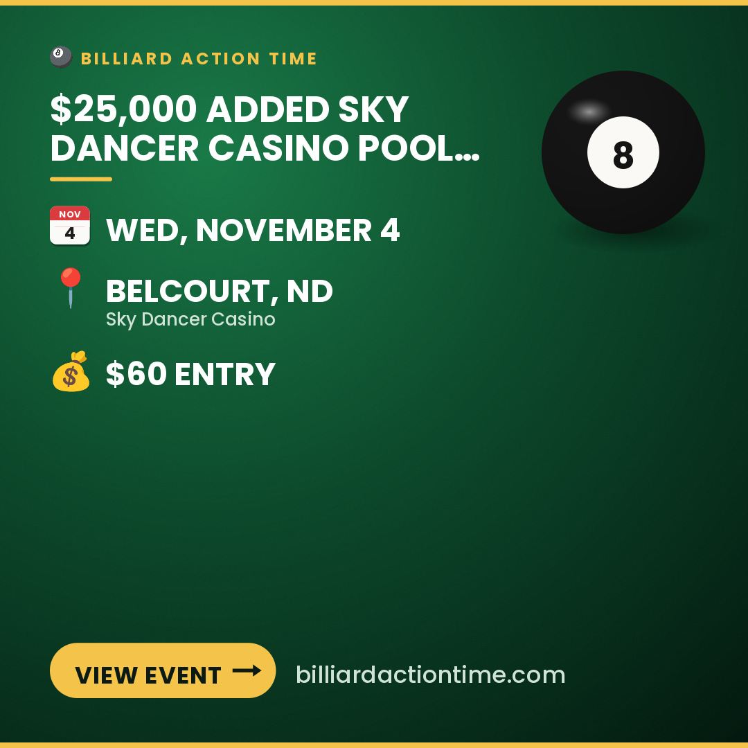 Share card for $25,000 Added Sky Dancer Casino Pool Tournament