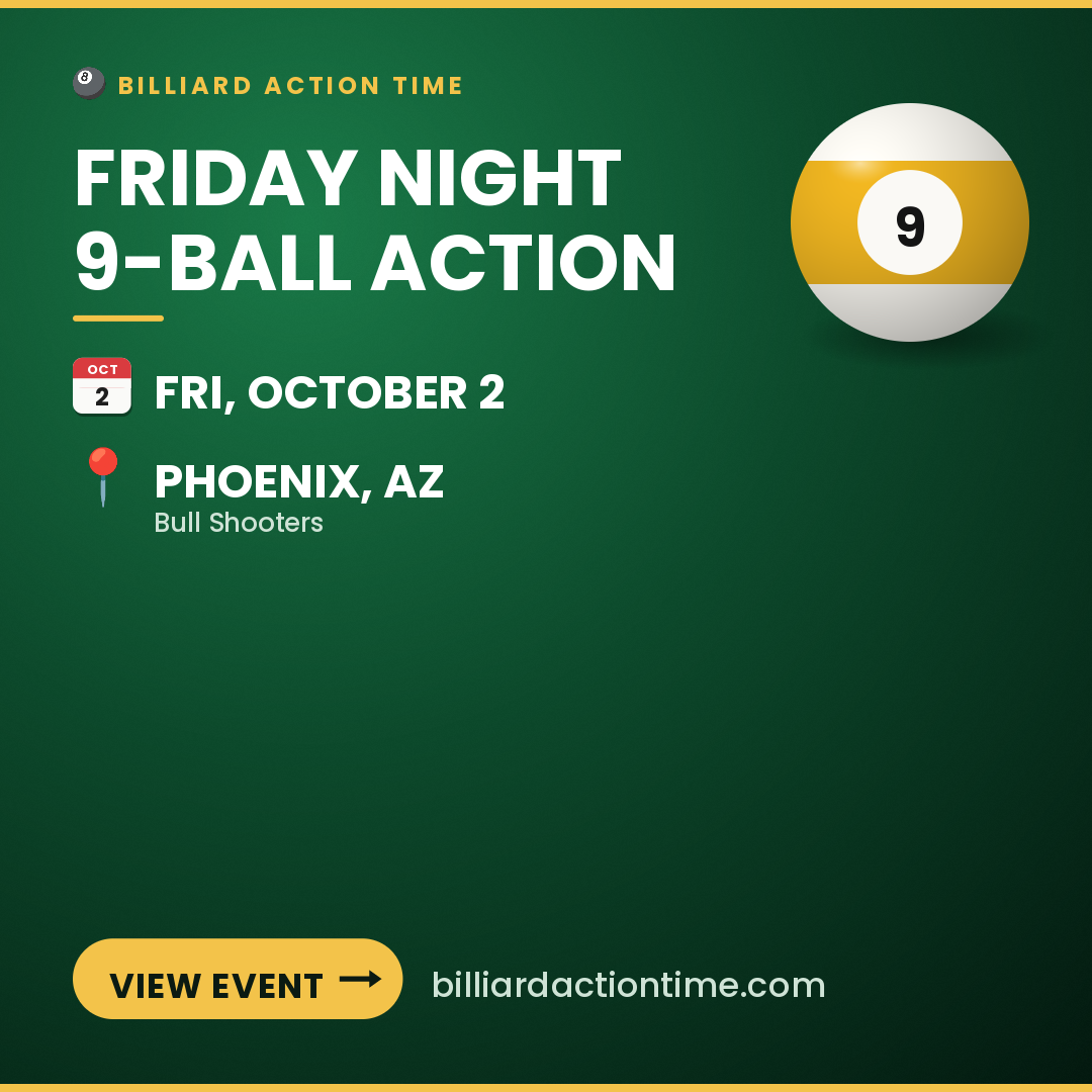 Share card for Friday Night 9-Ball Action