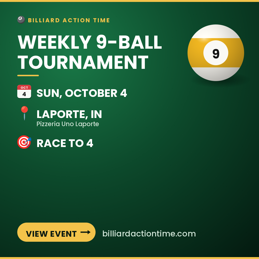 Share card for Weekly 9-Ball Tournament