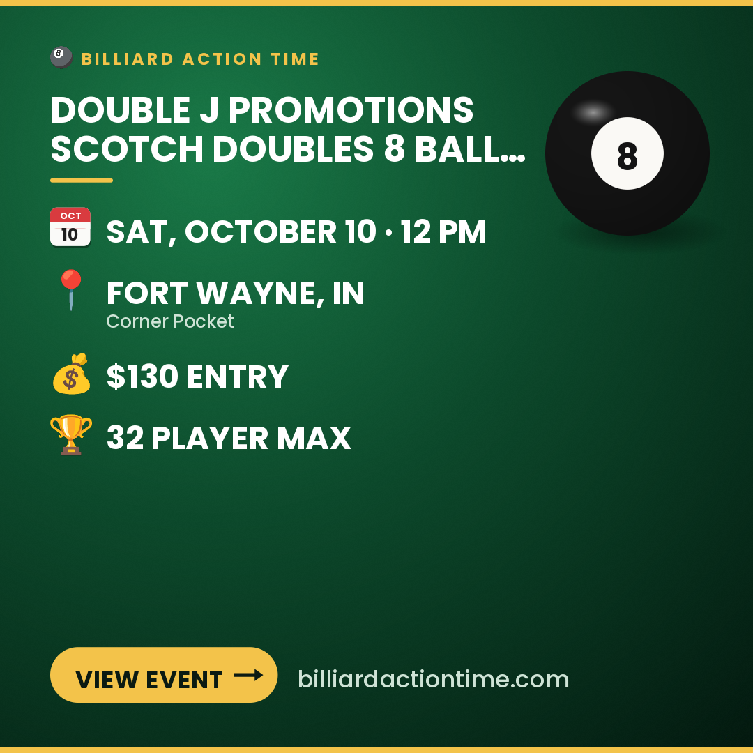 Share card for Double J Promotions Scotch Doubles 8 Ball Tournament