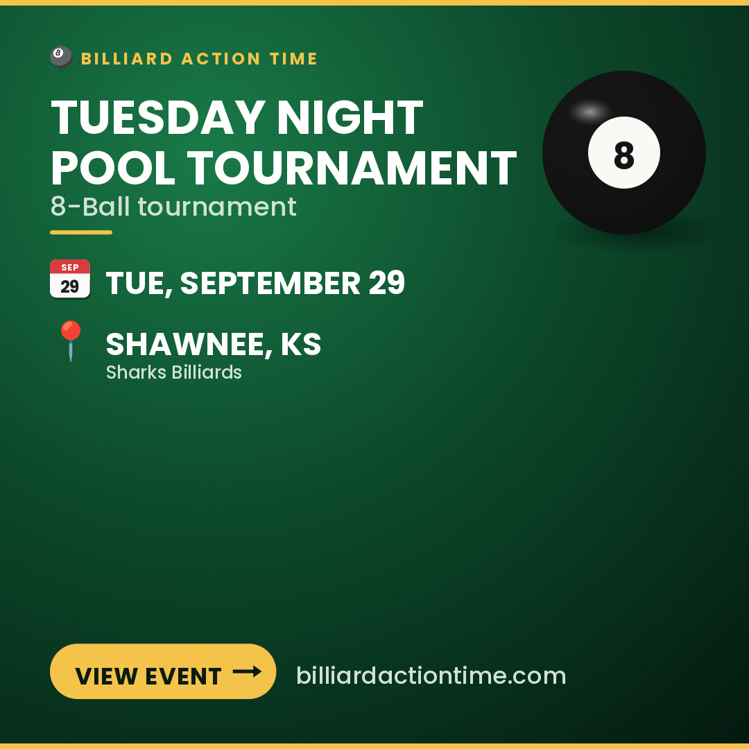 Share card for Tuesday Night Pool Tournament