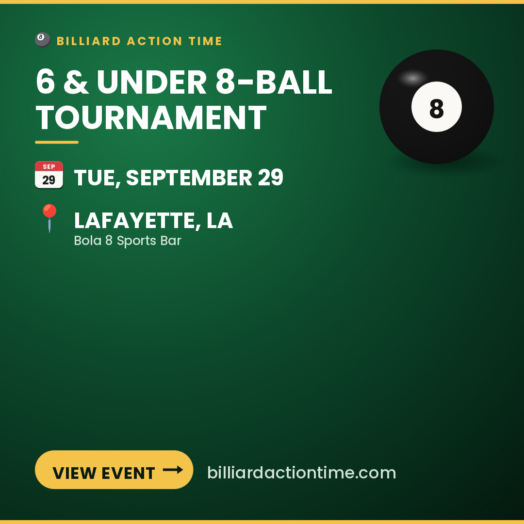 Share card for 6 & Under 8-Ball Tournament