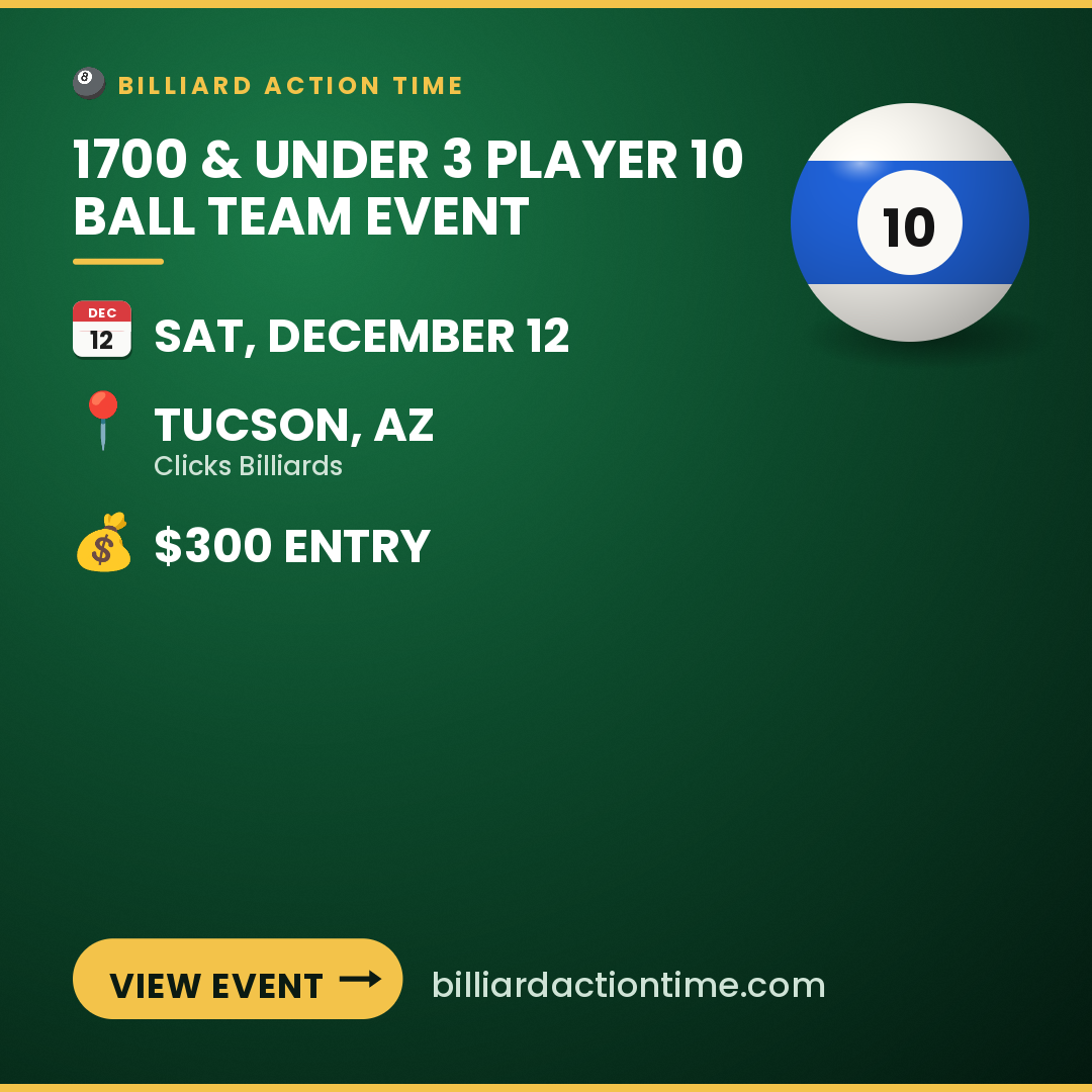 Share card for 1700 & Under 3 Player 10 Ball Team Event
