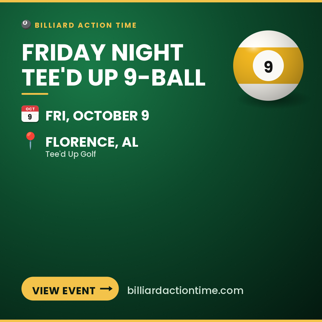 Share card for Friday Night Tee'd Up 9-Ball