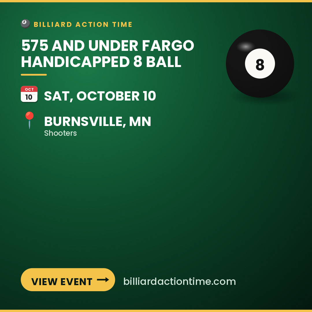 Share card for 575 and Under Fargo Handicapped 8 Ball