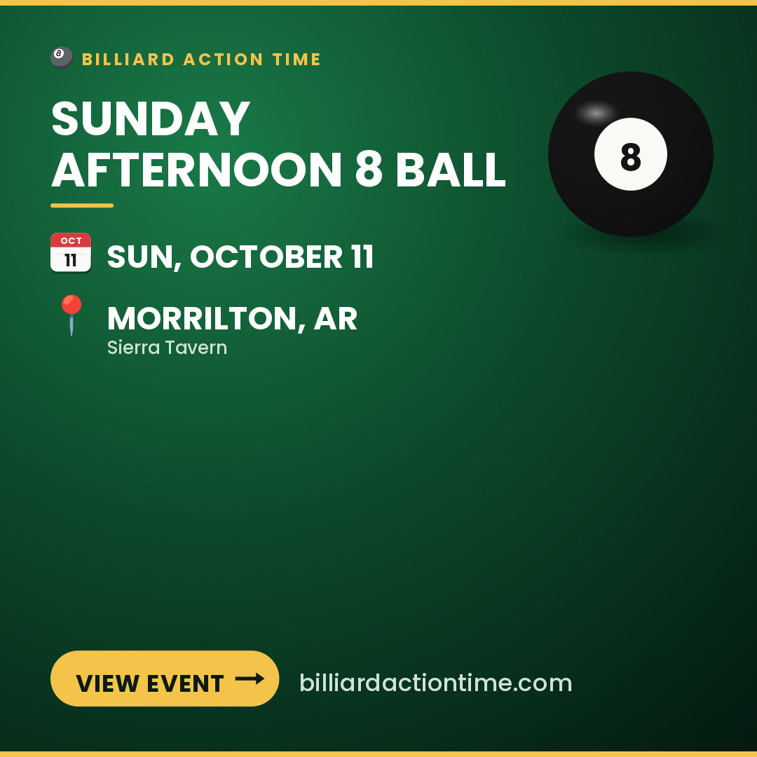 Share card for Sunday afternoon 8 ball