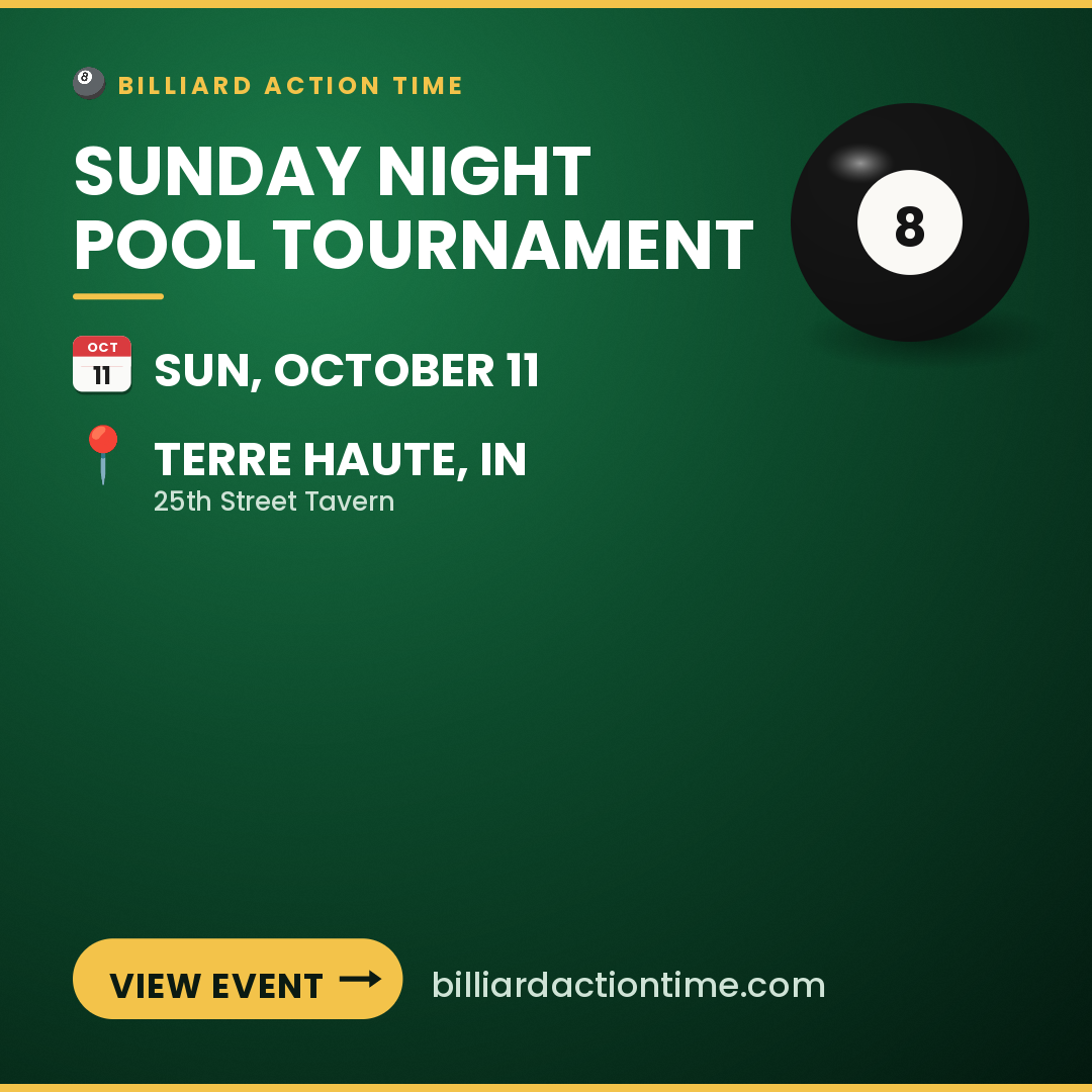 Share card for Sunday Night Pool Tournament