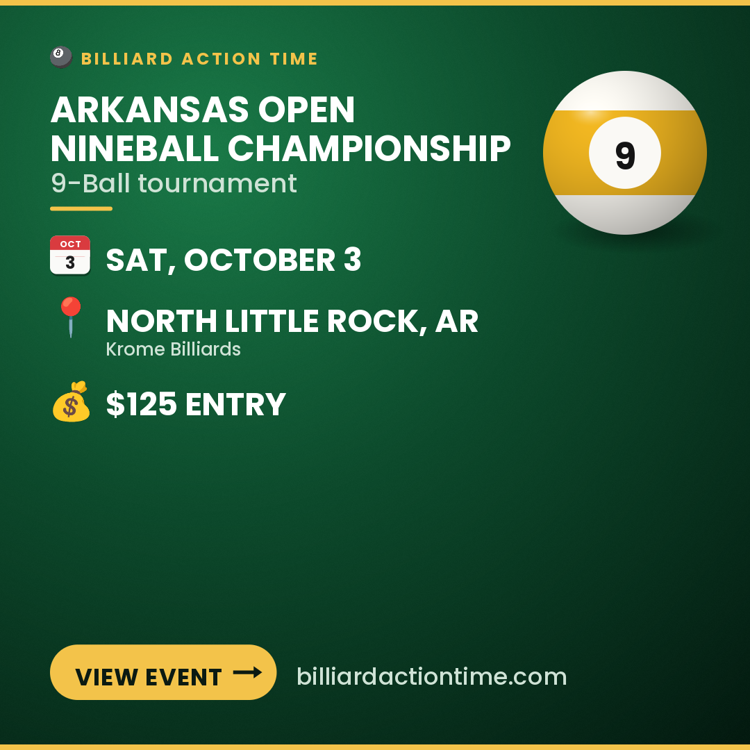 Share card for Arkansas Open Nineball Championship