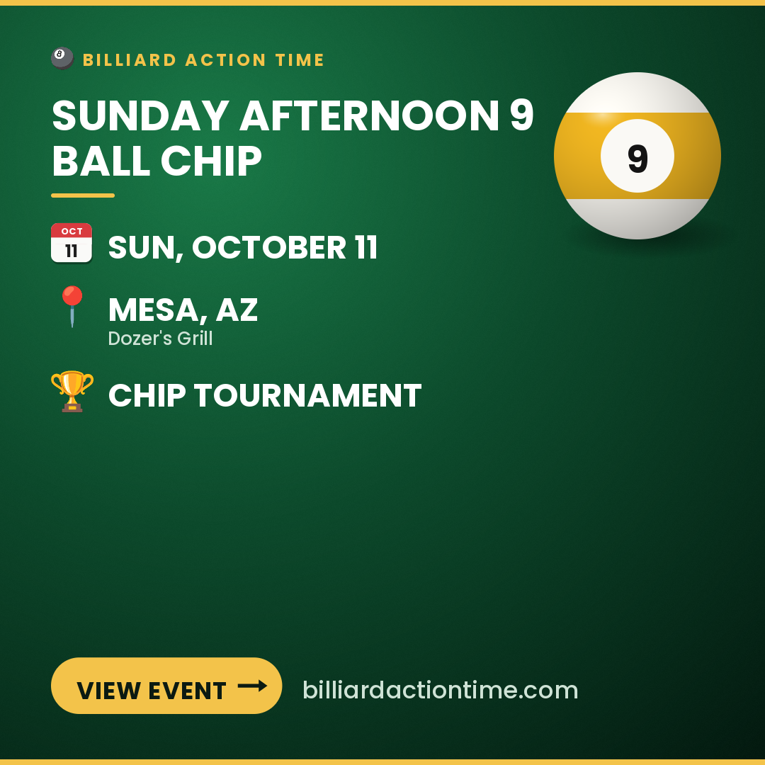 Share card for Sunday Afternoon 9 Ball Chip