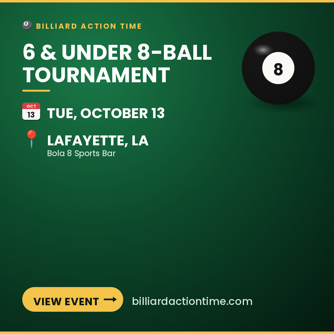 Share card for 6 & Under 8-Ball Tournament