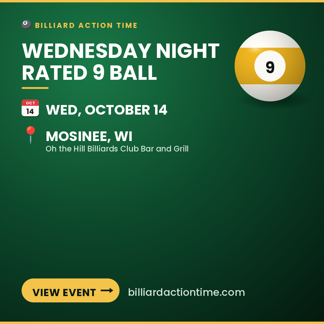 Share card for Wednesday Night Rated 9 Ball