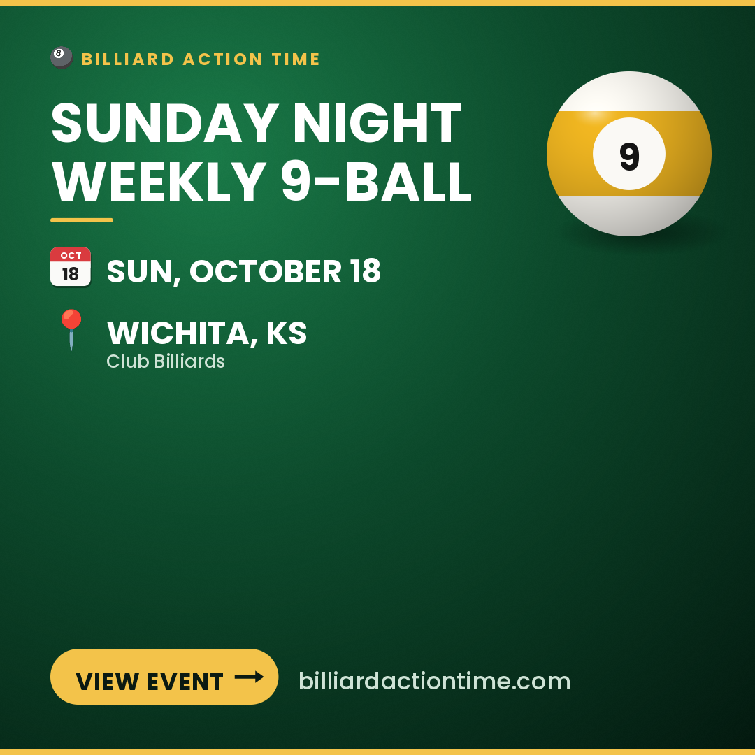 Share card for Sunday Night Weekly 9-Ball
