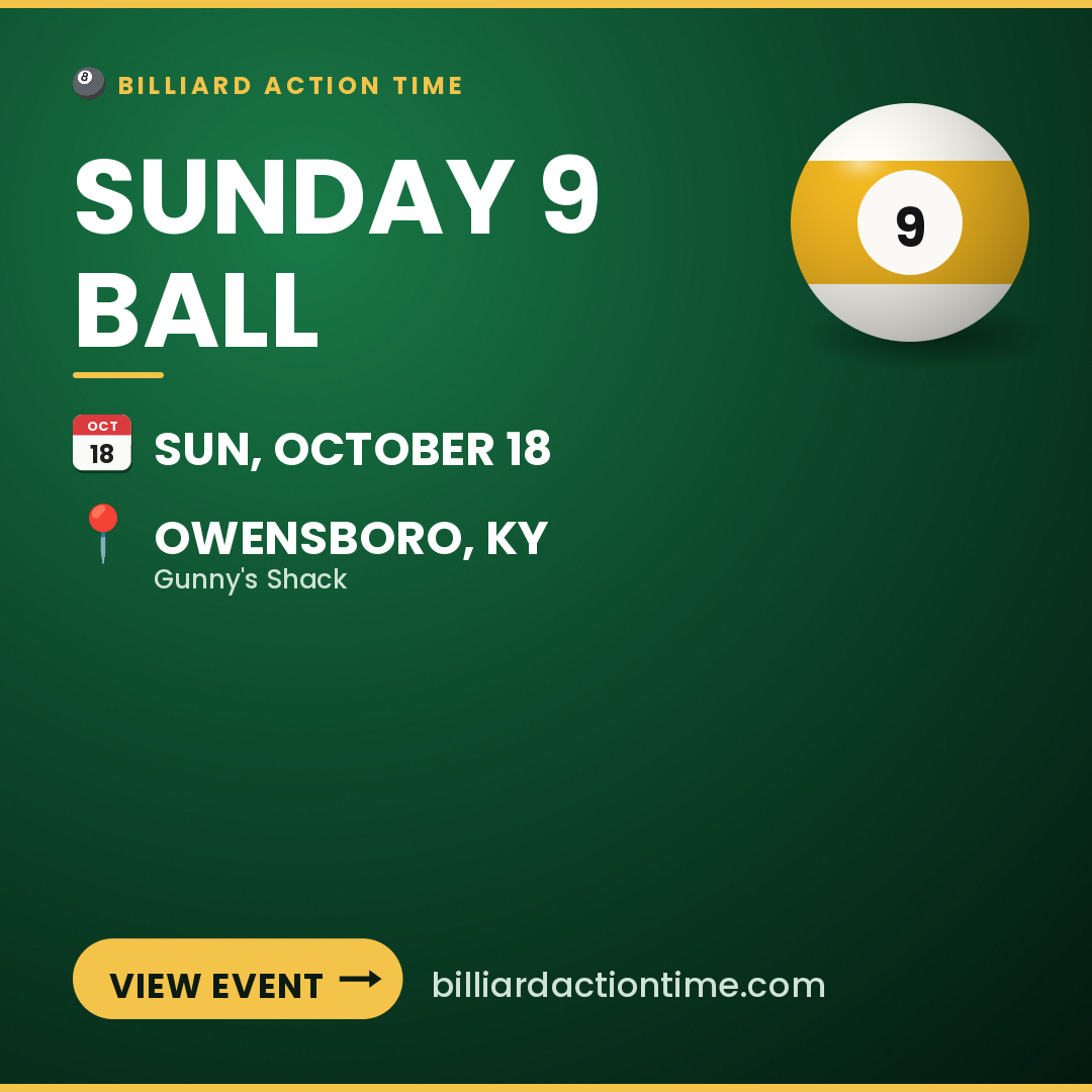 Share card for Sunday 9 Ball