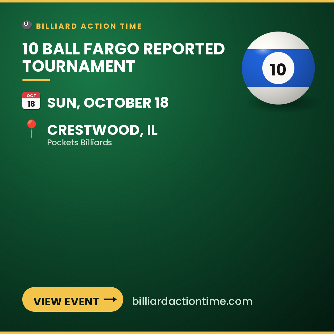 Share card for 10 Ball Fargo Reported Tournament