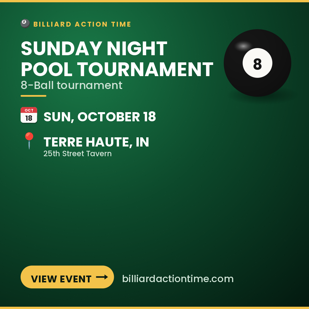 Share card for Sunday Night Pool Tournament