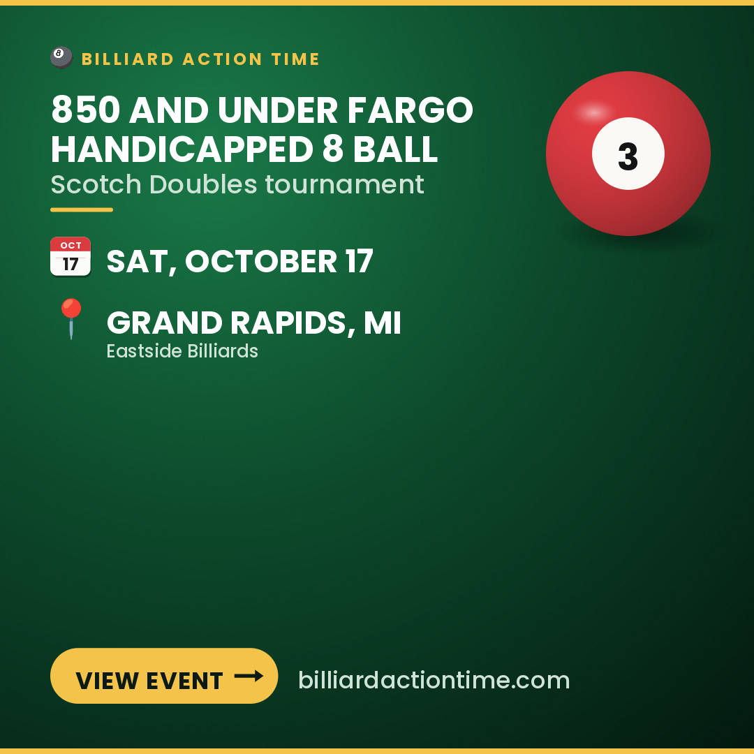Share card for 850 and Under Fargo Handicapped 8 Ball