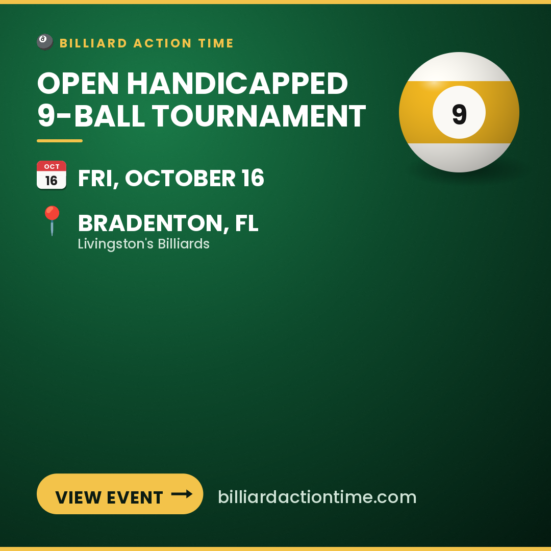 Share card for Open Handicapped 9-Ball Tournament