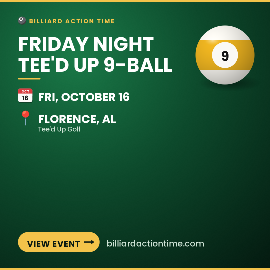 Share card for Friday Night Tee'd Up 9-Ball